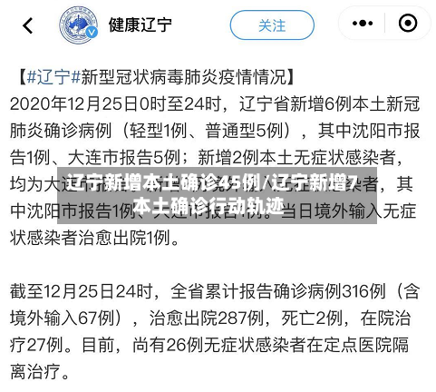 辽宁新增本土确诊45例/辽宁新增7本土确诊行动轨迹-第2张图片