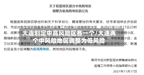 大连划定中高风险区各一个/大连两个中风险地区调整为低风险-第2张图片