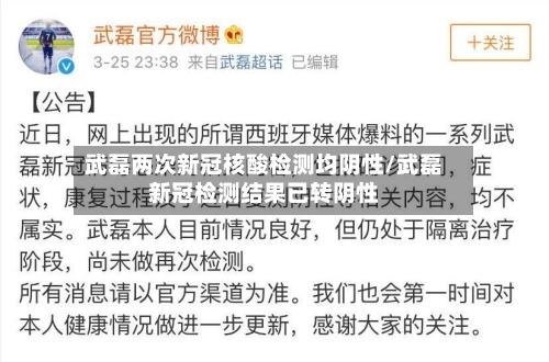 武磊两次新冠核酸检测均阴性/武磊新冠检测结果已转阴性-第2张图片