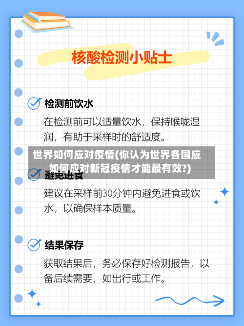 世界如何应对疫情(你认为世界各国应如何应对新冠疫情才能最有效?)